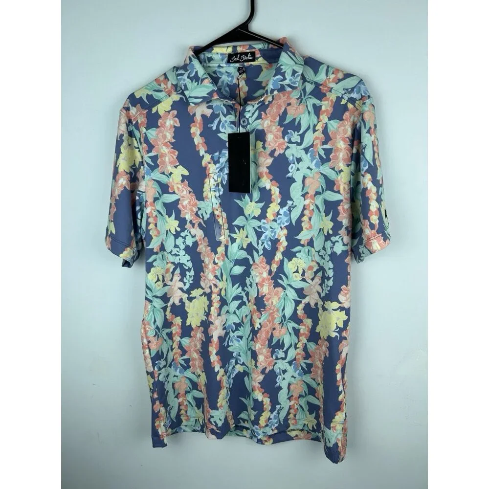 Bad Birdie Men's Lei'd Core Performance Polo Shirt Style#  BBMP001-649 Size S